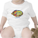 Funny Cartoon Butterfly Fish Cute Infant Onesies t-shirts