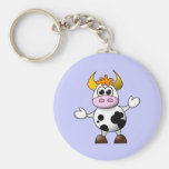 Funny Cartoon Cow Keychain