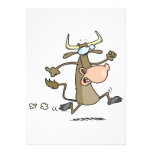funny cartoon cow on the run moove custom announcement