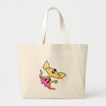 Funny Cartoon Dancing Rat Tote Bags