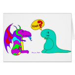 Funny Cartoon Dinos Cute Dinosaur Dragon Rawr? cards