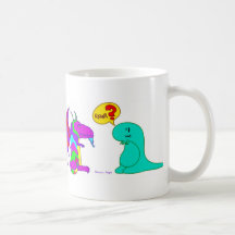 Funny Cartoon Dinos Cute Dinosaur Dragon Rawr? Mugs