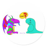 Funny Cartoon Dinos Cute Dinosaur Dragon Rawr? stickers