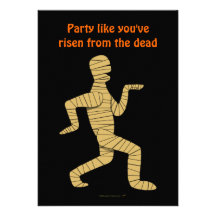 Funny Cartoon Egyptian Mummy Pyramids Custom Custom Invitations