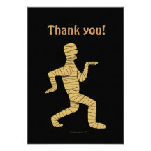 Funny Cartoon Egyptian Mummy Pyramids Custom Personalized Invite