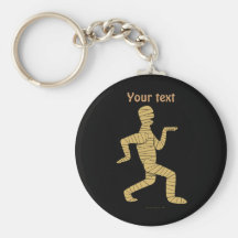Funny Cartoon Egyptian Mummy Pyramids Custom Keychain