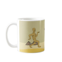 Funny Cartoon Egyptian Mummy Pyramids Custom Mug