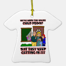 Funny Cartoon - Families & Children Who Come Home Ornaments