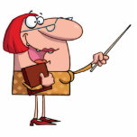 Funny Cartoon Female teacher photo sculptures