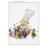 Funny Cartoon French Chef cards