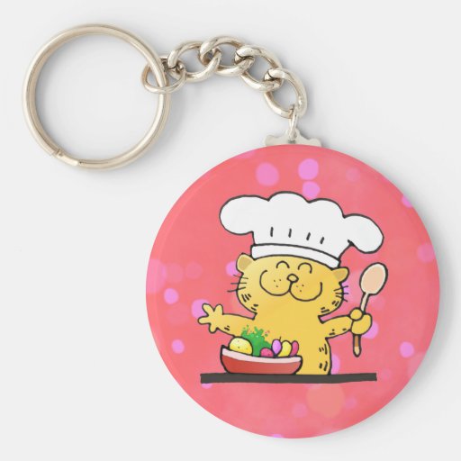 Funny Cartoon | Funny Kitty Chef Key Chain