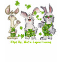 Funny Cartoon Irish Shamrock Leprechauns T Shirts