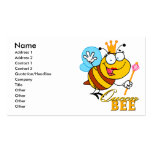 funny cartoon queen bee with text business cards