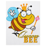funny cartoon queen bee with text flyers