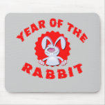 Funny Cartoon Rabbit Year of the Rabbit Gifts Mouse Mat