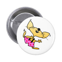Funny Cartoon Rats Dance Pinback Button