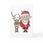 Funny Cartoon Santa and Rudolph cards