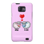 Funny cartoon sheeps, Wedding couple Samsung Galaxy S2 Case