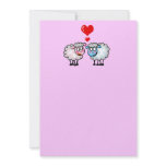 Funny cartoon sheeps, Wedding couple invitations