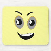 Funny Cartoon Smiley Face Mousepad