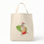 funny cartoon surfer surfing santa claus bags