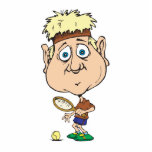 funny cartoon tennis player photo cut outs
