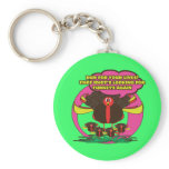 Funny cartoon thanksgiving turkey keyrings - cute keychains