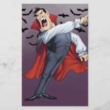 Funny Cartoon Vampire with Bats by Al Rio Full Colour Flyer