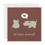 Funny Cat and Dog - Save the Date invitation