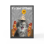 Funny cat birthday card or invitation