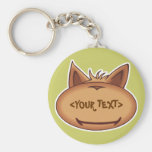 Funny Cat Face, <YOUR TEXT> Key Chains