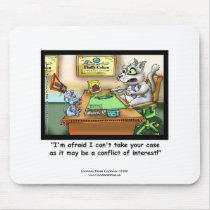 Funny Cat & Lawyer Funny Mouse Pad
