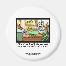Funny Cat & Lawyer Funny Novelty Magnet