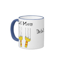 Funny Cat Scratches Cat Mum Playful Personalised Mugs