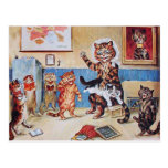 Funny Cats Postcard: The Naughty Puss by L.Wain