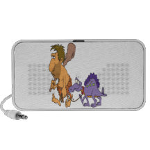 funny caveman and pet dinosaur speaker
