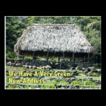 Funny Change of Address - Polynesian Hut postcards