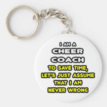 Funny Cheer Coach T-Shirts and Gifts Keychain
