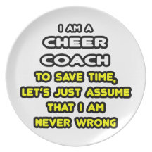 Funny Cheer Coach T-Shirts and Gifts Plate