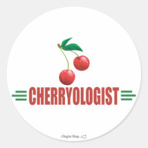 Funny Cherries Round Sticker