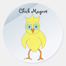 Funny Chick Magnet Sticker