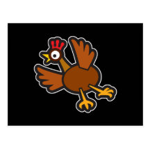 funny chicken post card