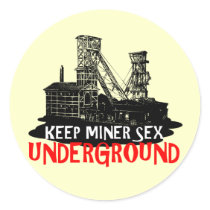 Funny Chilean miner Round Stickers