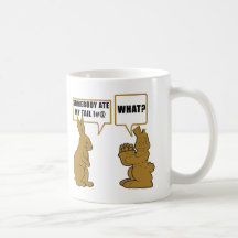 Funny Chocolate Easter Bunny Coffee Mugs