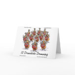 Funny Christmas 12 Drumsticks Drumming Gifts & Tee Greeting Cards