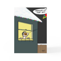 Funny Christmas Card: Prancer Delivers