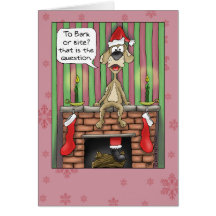 Funny Christmas Cards: Guard Dog on Duty