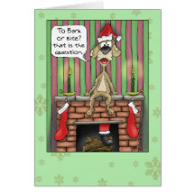 Funny Christmas Cards: Guard Dog on Duty