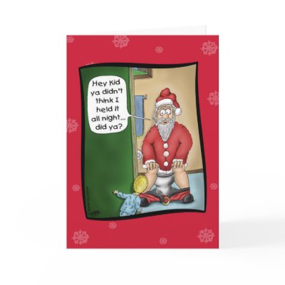 Funny Christmas Cards: Pit Stop