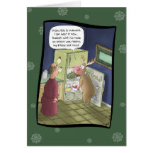 Funny Christmas Cards: Raiding the Fridge